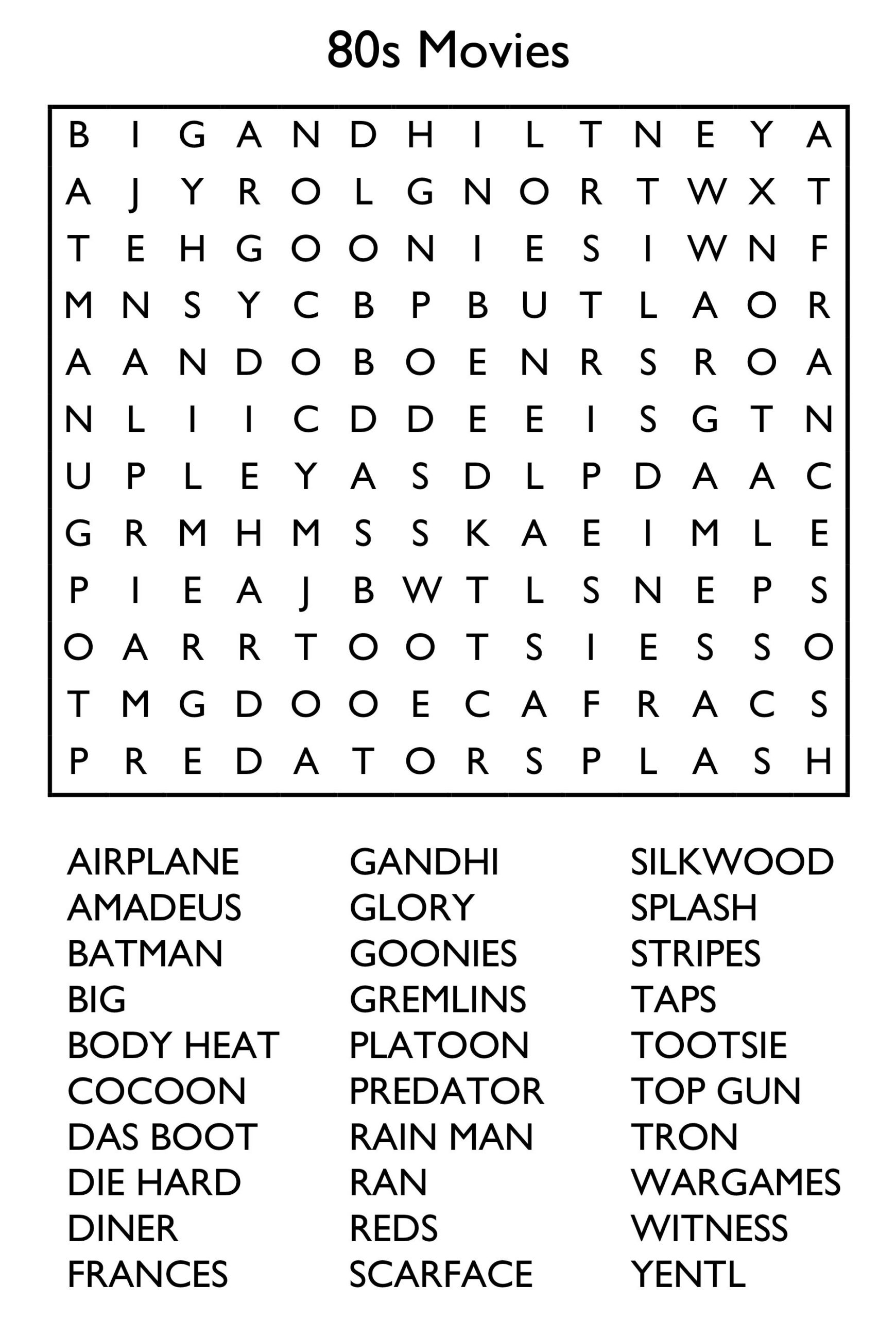 10 Free Printable Word Search Puzzles for Large Print Word Search Free Printable