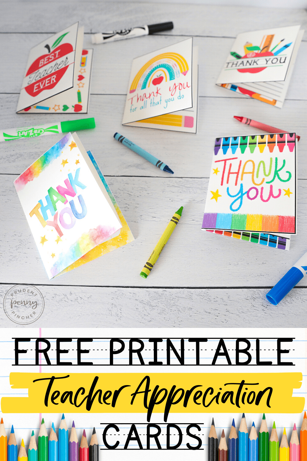 10 Free Teacher Appreciation Card Printables - Prudent Penny Pincher regarding Free Printable Teacher Appreciation Cards