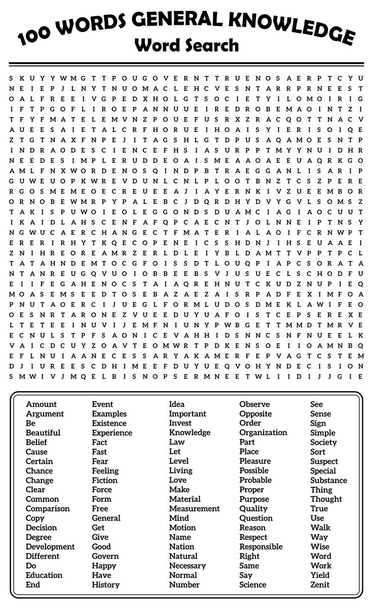100 Word Word Searches - 20 Free Pdf Printables | Printablee within 100 Hard Word Search Puzzles Printable