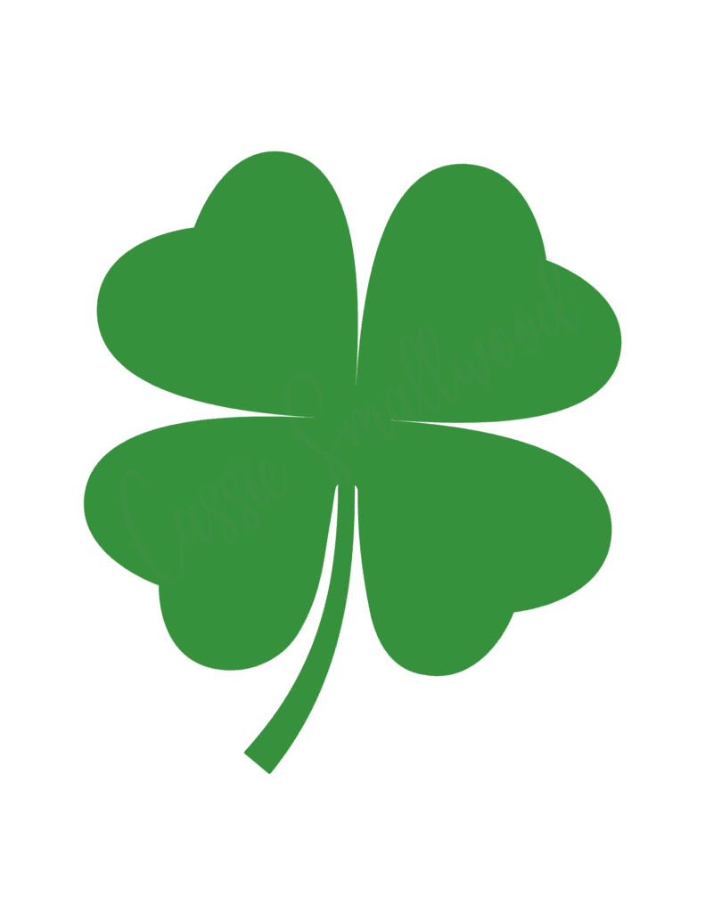 12 Cute Four Leaf Clover Printable Templates (Free!) - Cassie regarding Free Printable Four Leaf Clover