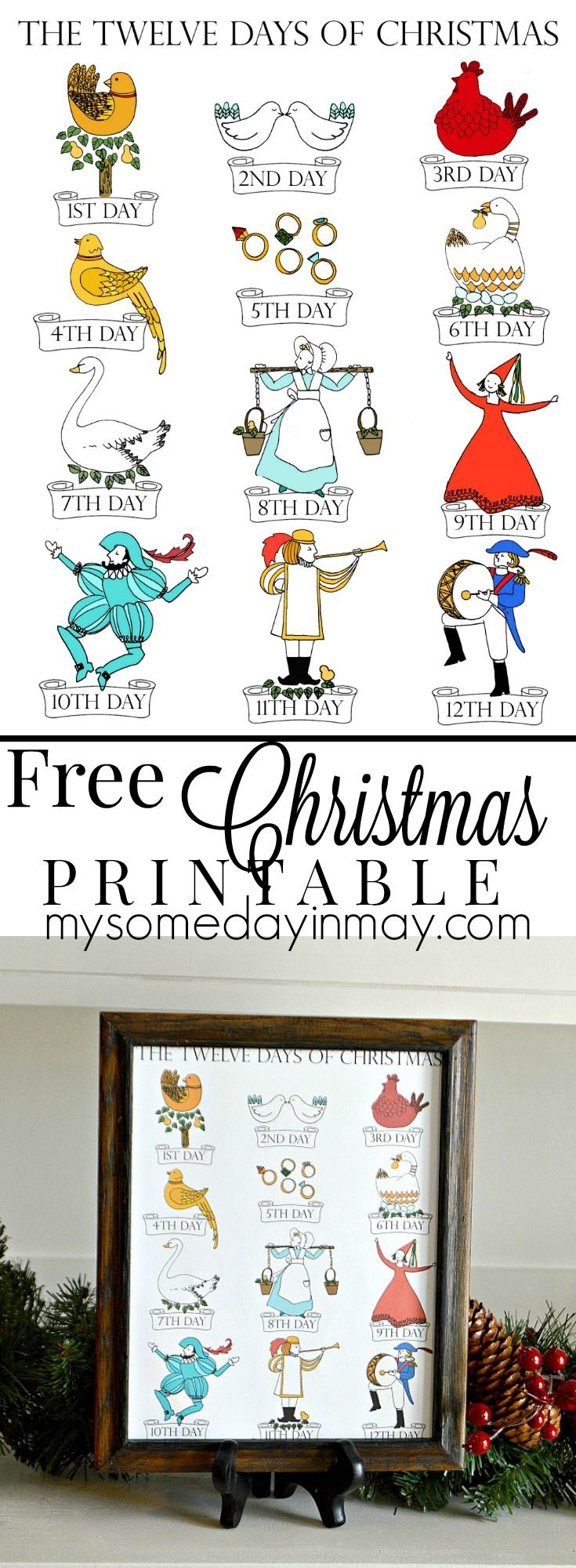 12 Days Of Christmas Printable with Printable 12 Days of Christmas