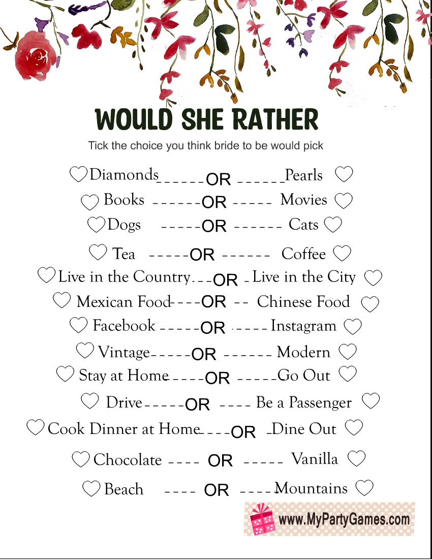 15 Free Printable Wildflower Bridal Shower Games Bundle with regard to Bridal Shower Free Printable Games