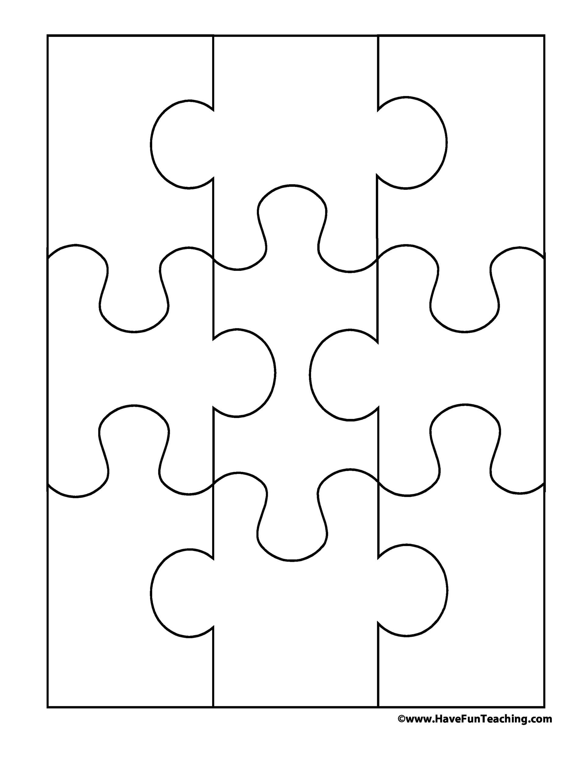 19 Printable Puzzle Piece Templates ᐅ Templatelab for Fit Together Full Page Printable Puzzle Piece Template