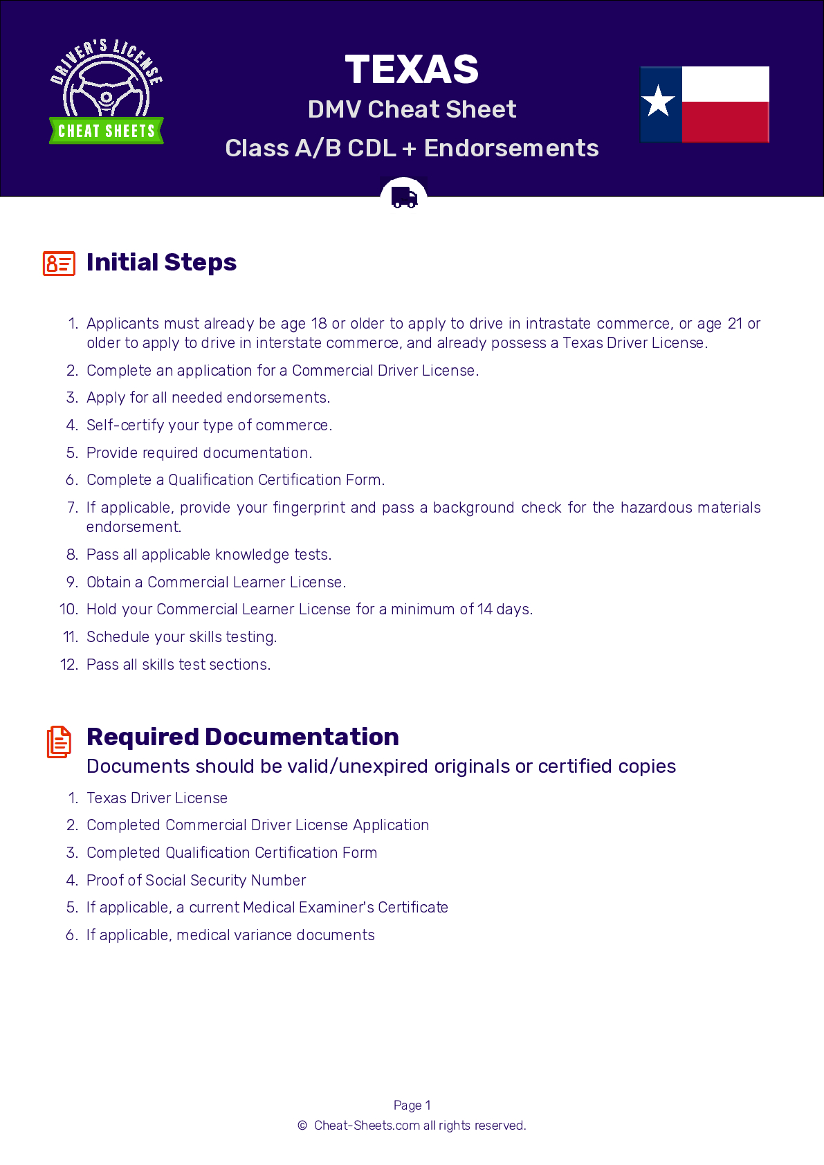 2025 Texas Dmv Cdl Permit Test Cheat Sheet. 99% Pass Rate! regarding Free Cdl Test Questions and Answers Printable