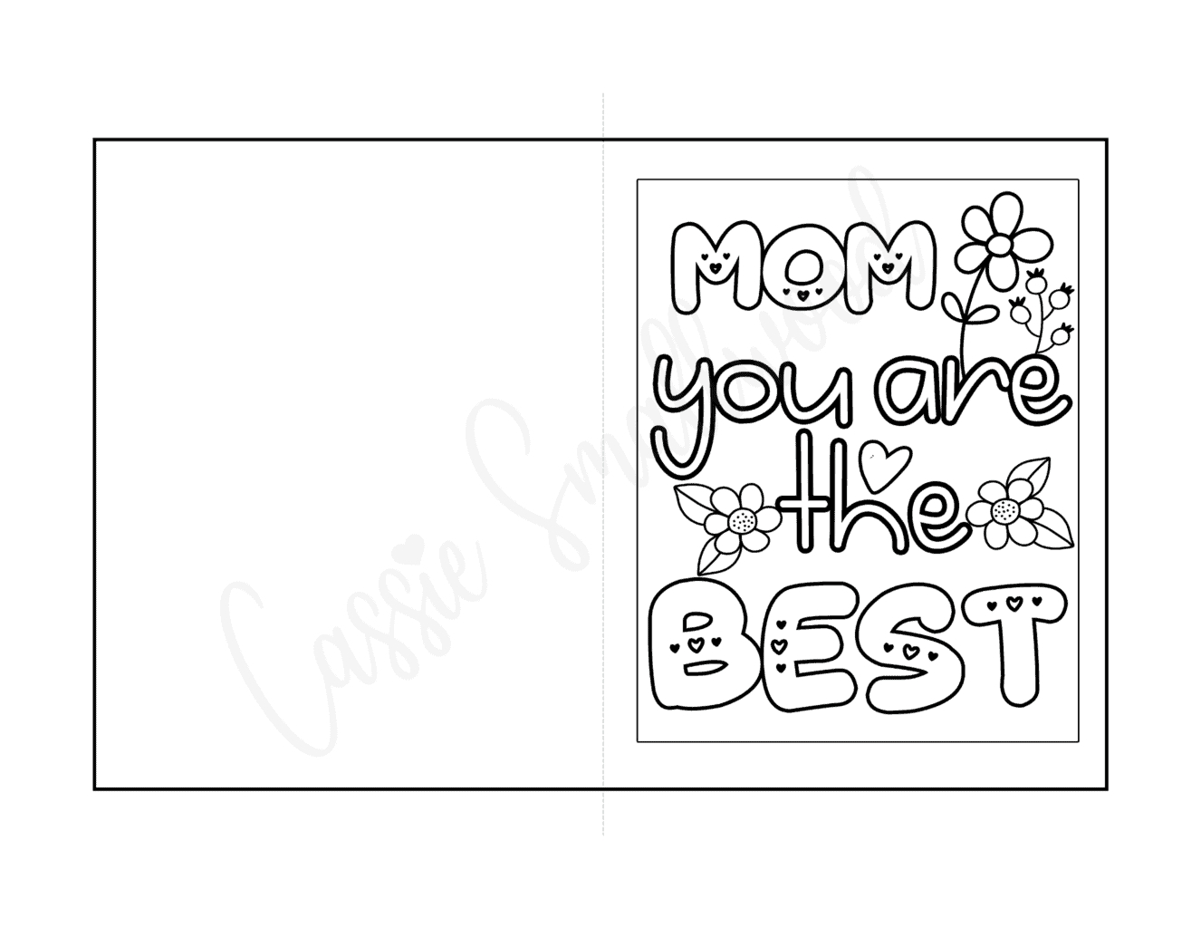 26 Unique Printable Mother'S Day Cards To Color {Pdf} - Cassie with regard to Happy Mothers Day Cards Printable