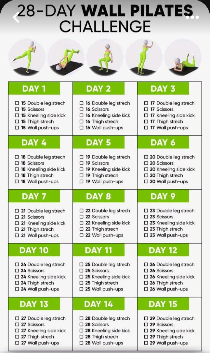 28 Day Wall Pilates Challenge: Get Ready For Summer regarding Wall Pilates Challenge Free Printable