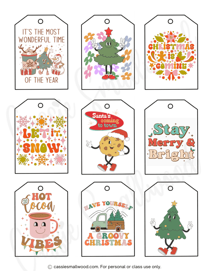 400+ Cutest Printable Christmas Tags (Free Pdf) - Cassie Smallwood in Free Xmas Gift Tag Printables