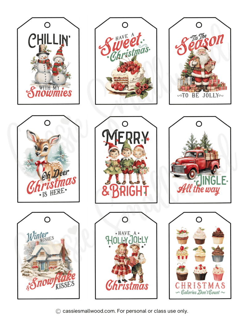 400+ Cutest Printable Christmas Tags (Free Pdf) - Cassie Smallwood intended for Free Printable Christmas Present Labels