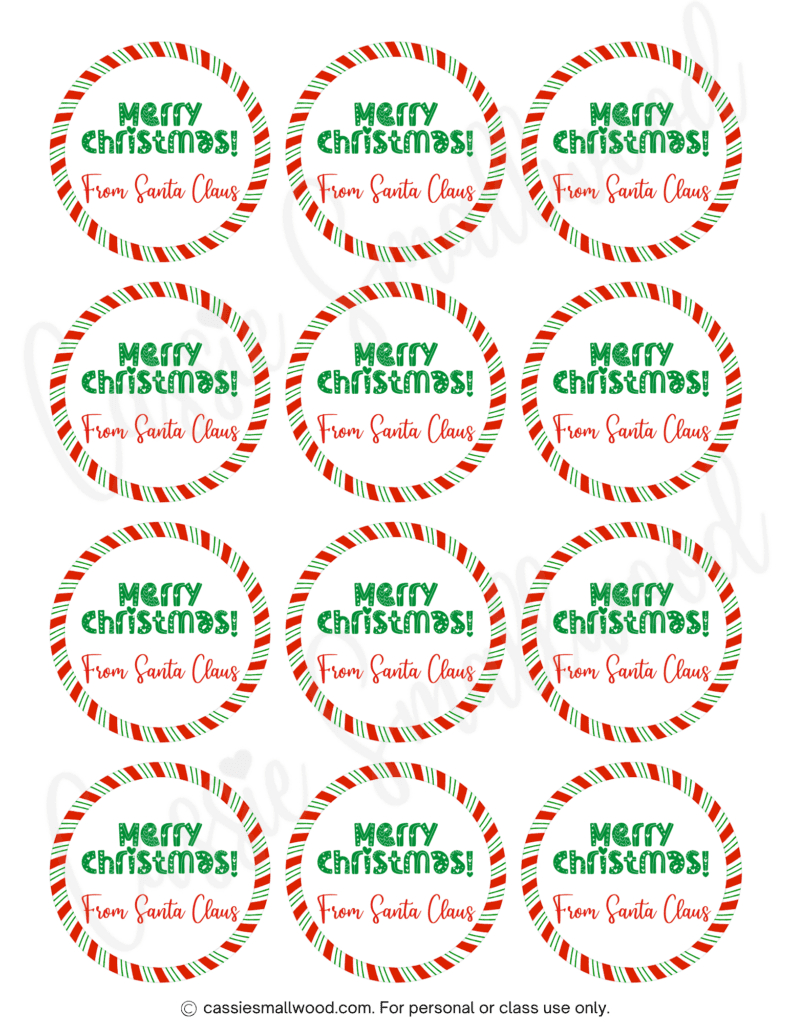 400+ Cutest Printable Christmas Tags (Free Pdf) - Cassie Smallwood intended for Free Xmas Gift Tag Printables