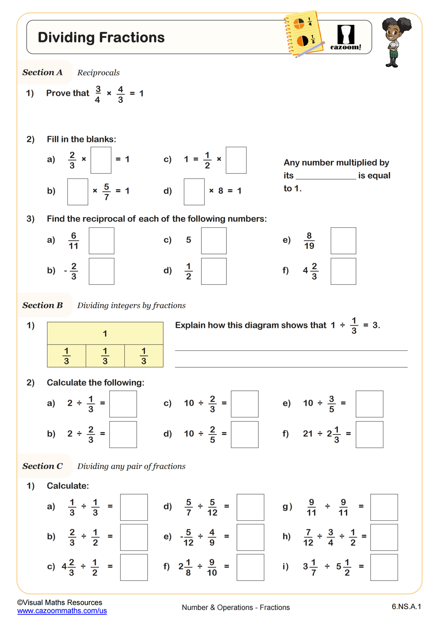 6Th Grade Math Worksheets | Printable Pdf Worksheets | Cazoom Math throughout Free Printable Math Worksheets For 6Th Grade