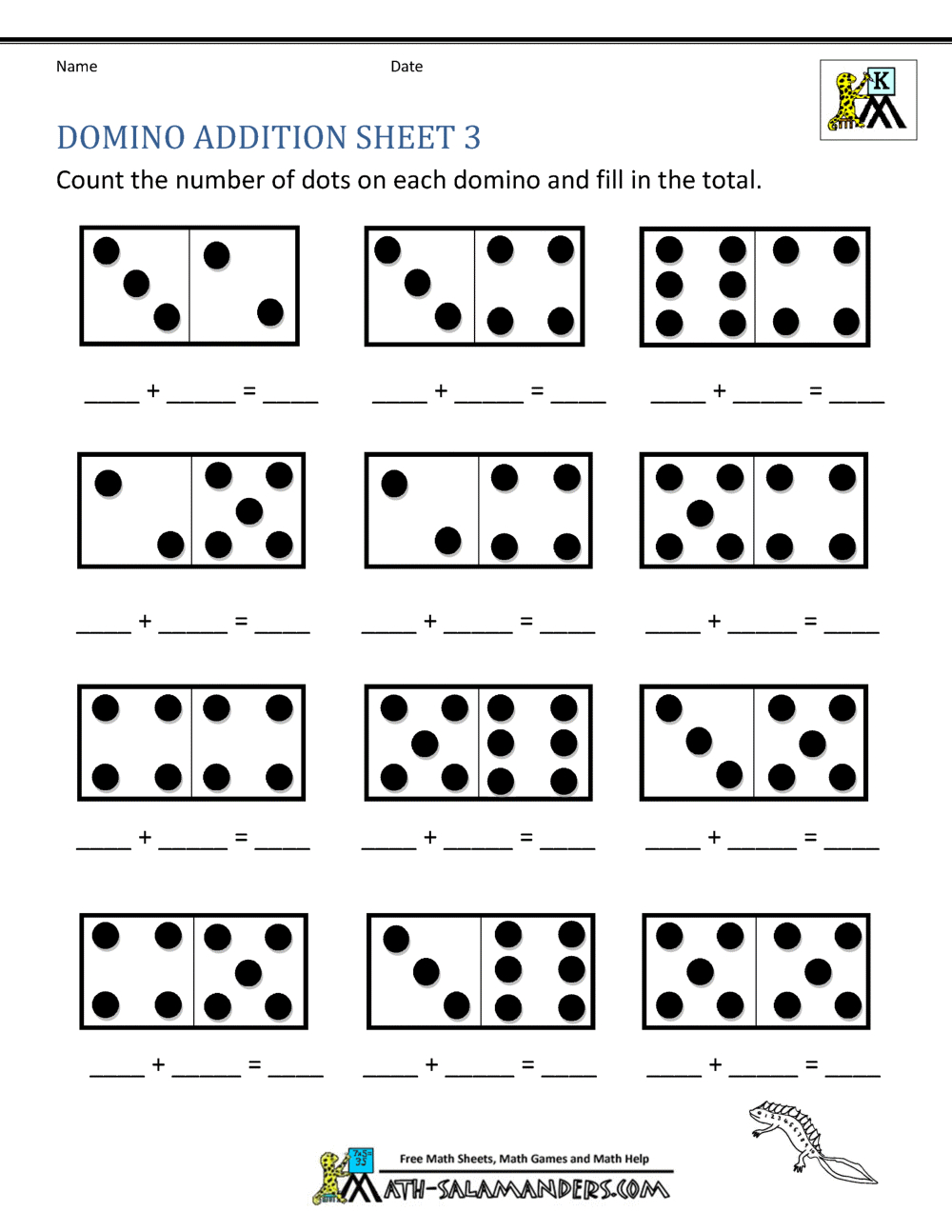 Addition Math Worksheets For Kindergarten regarding Free Math Printable Worksheets For Kindergarten