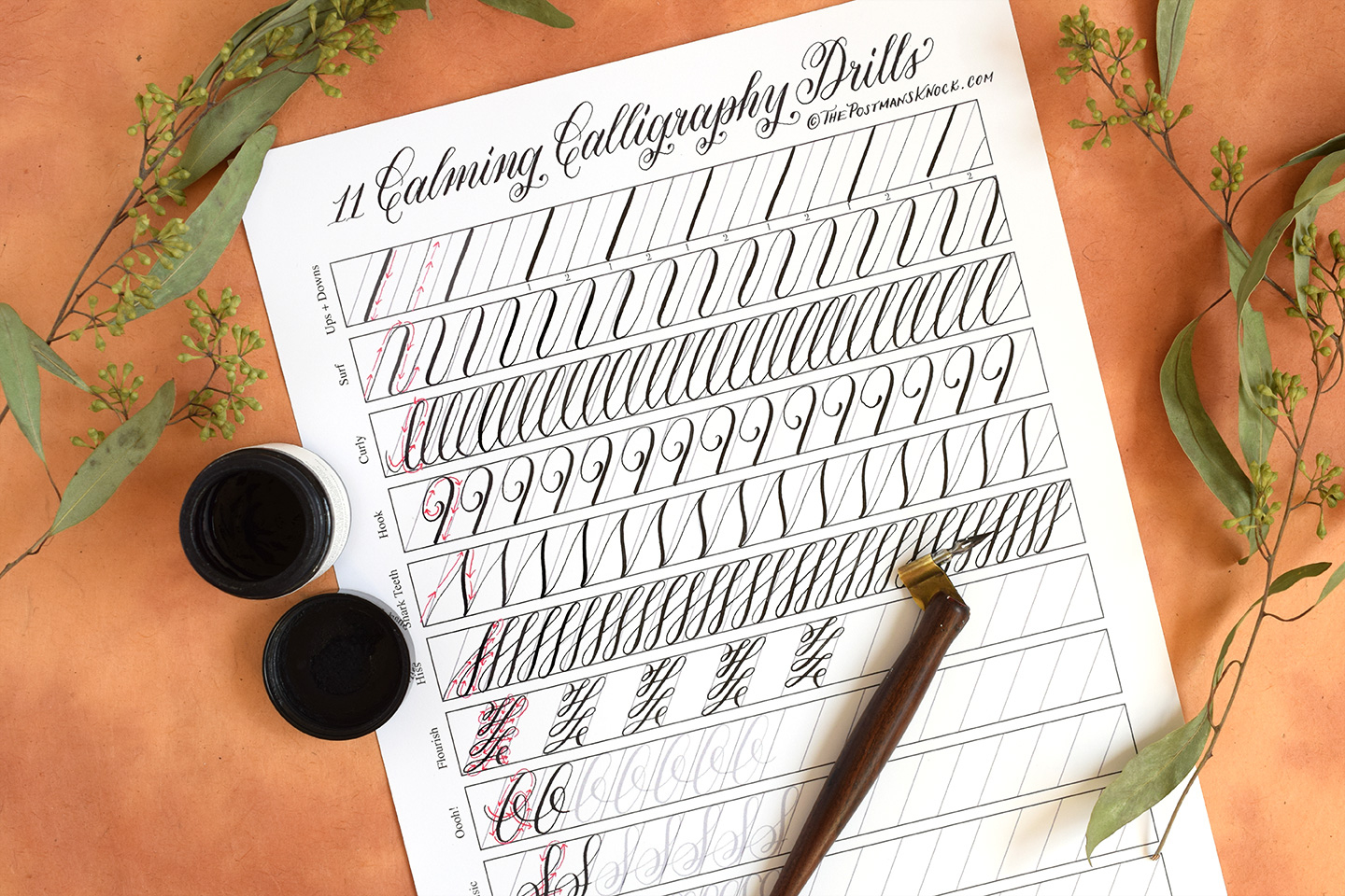 All Of Tpk'S Free Calligraphy Practice Worksheets: A Master List with Free Calligraphy Practice Sheets Printable