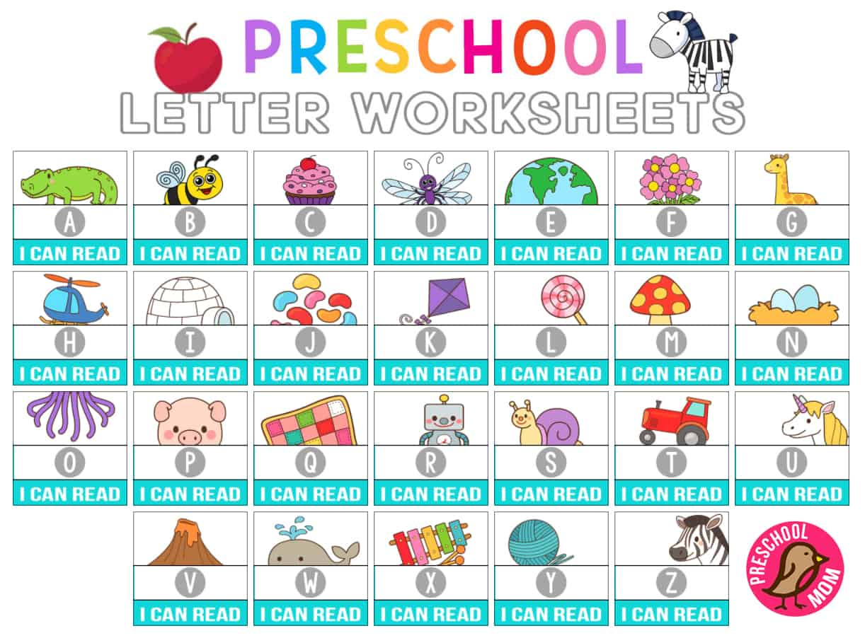 Alphabet Printables - Preschool Mom within Free Preschool Alphabet Worksheets Printables