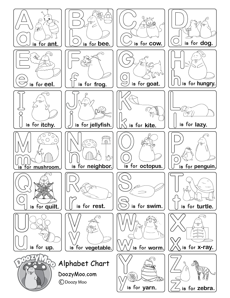 Alphabet Worksheets (Free Printables) - Doozy Moo throughout Free Preschool Alphabet Worksheets Printables
