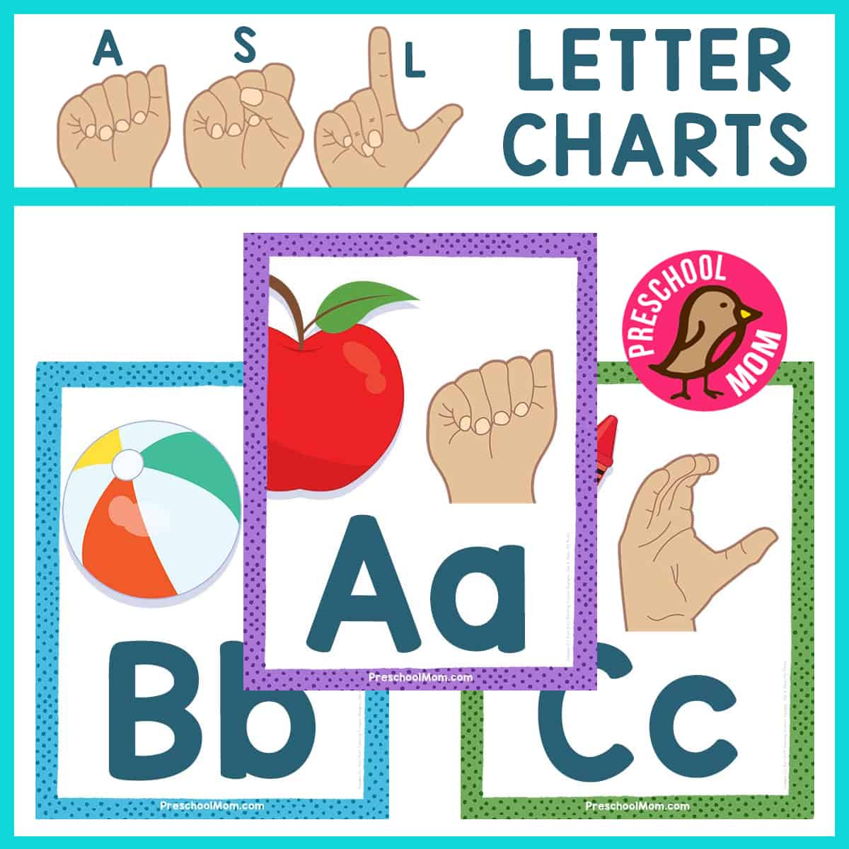 Asl Alphabet Charts - Preschool Mom pertaining to Free Printable Sign Language Alphabet