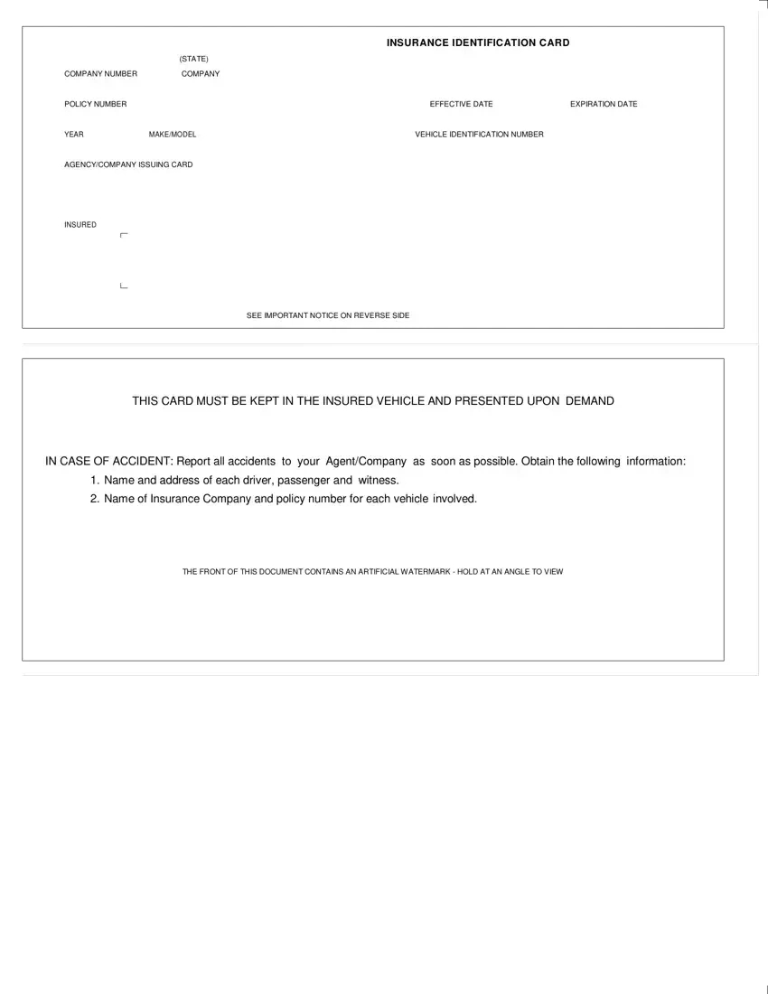 Auto Insurance Card Template ≡ Fill Out Printable Pdf Forms Online within Printable Auto Insurance Card Template Free Download