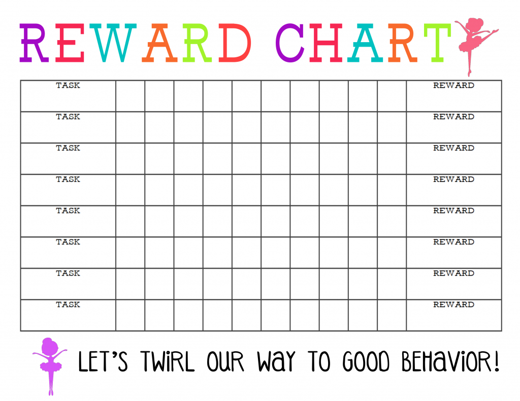 Blank Reward Chart Printable - The Girl Creative inside Reward Chart Stickers Free Printable