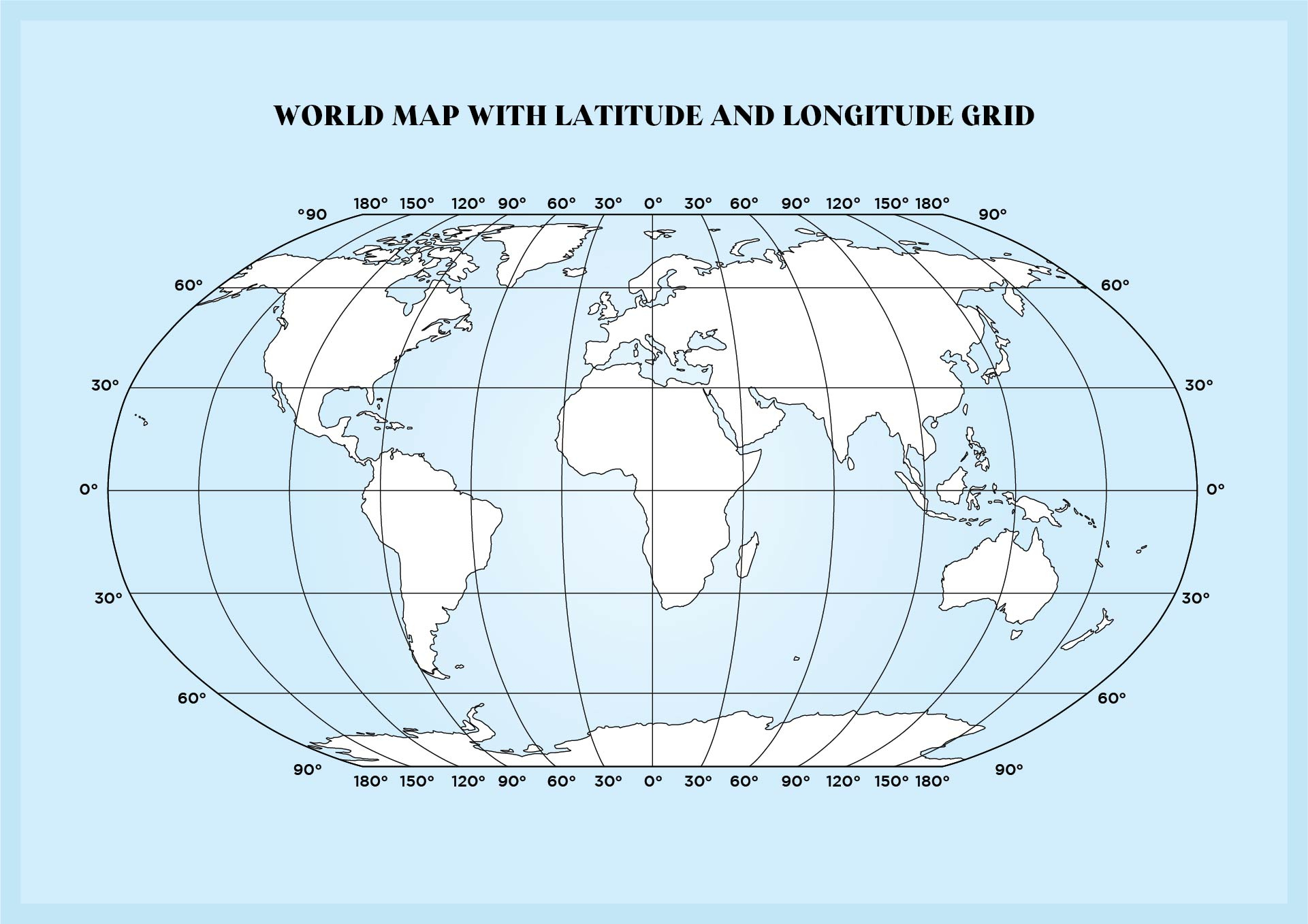 Blank World Maps With Grid - 10 Free Pdf Printables | Printablee regarding Map Of World Latitude Longitude Printable