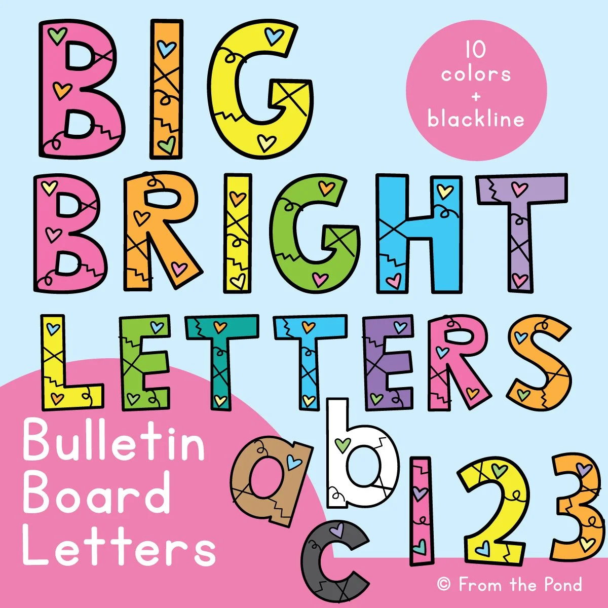 Bulletin Board Letters For The Classroom - Just Print And Display inside Printable Letters For Bulletin Boards