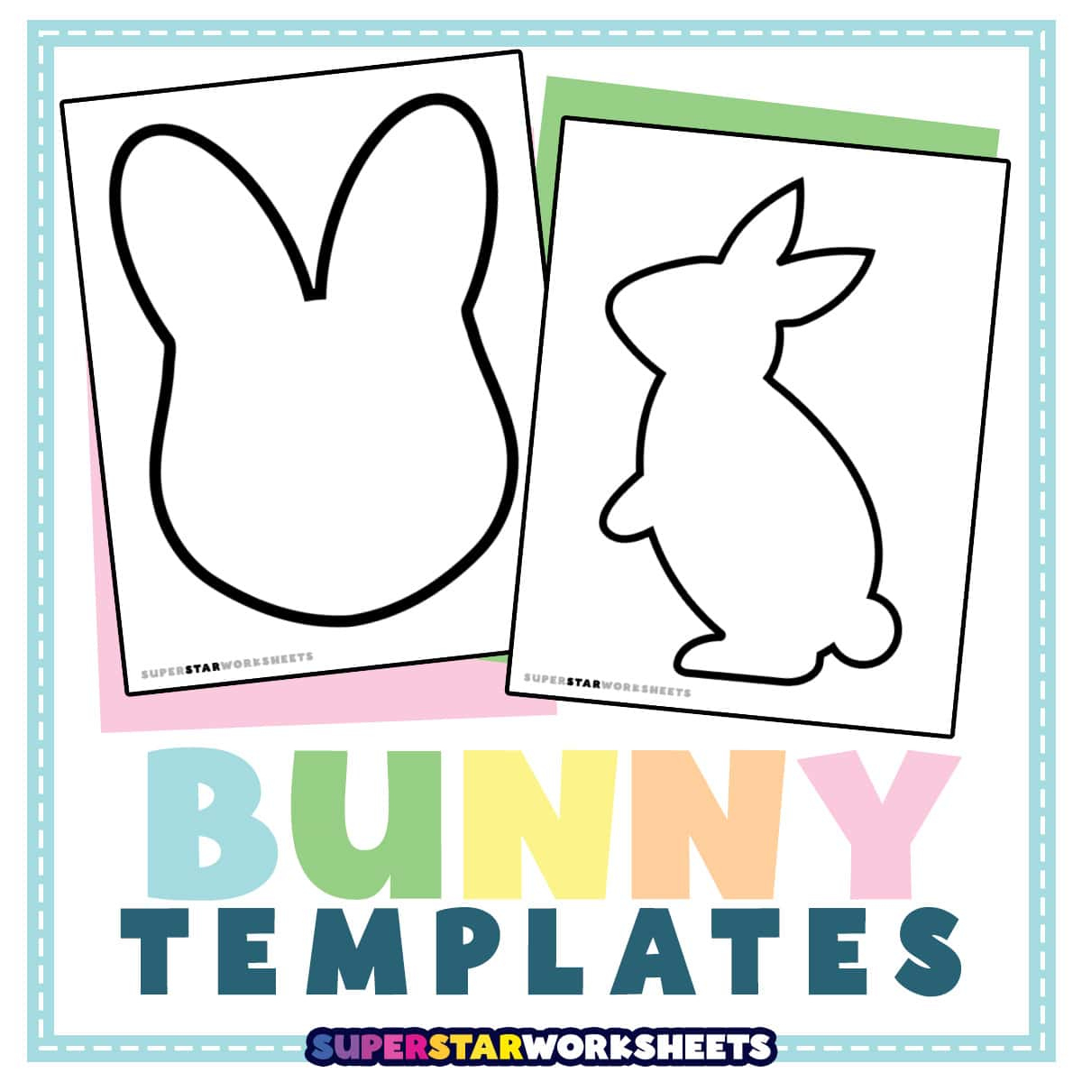 Bunny Template (Free Printables) - Superstar Worksheets inside Easter Bunny Printable Bunny Template