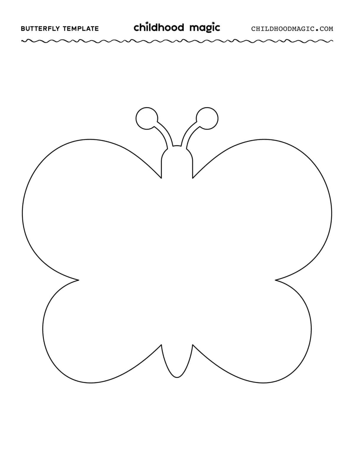 Butterfly Template - Childhood Magic intended for Printable Template of a Butterfly