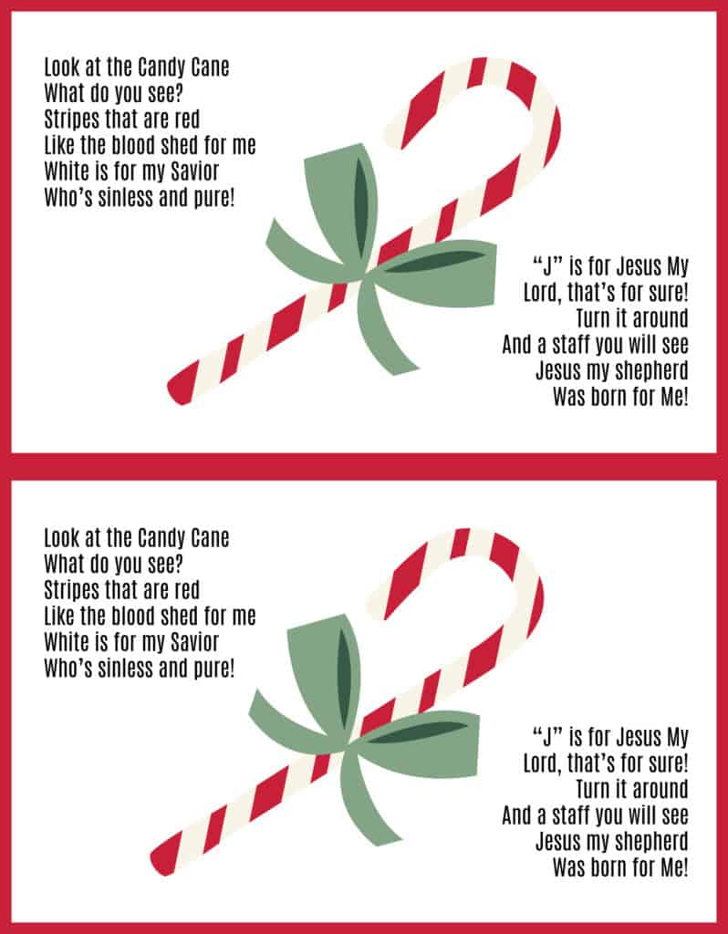 Candy Cane Poem About Jesus (Free Printable Pdf Handout) Christmas inside Story Of The Candy Cane Printable