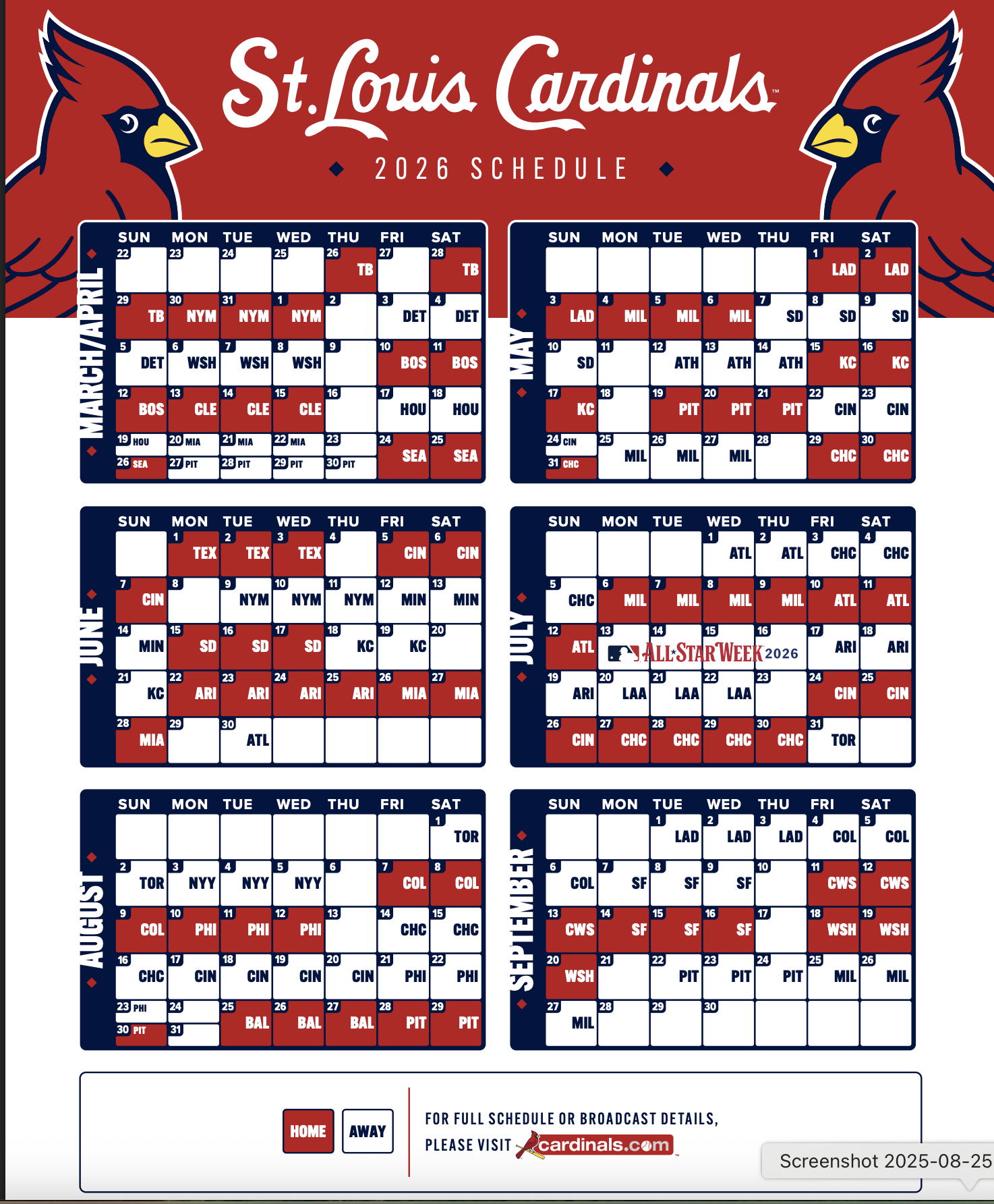 Cardinals Schedule, Homestands, Promotions with St Louis Cardinals Schedule Printable