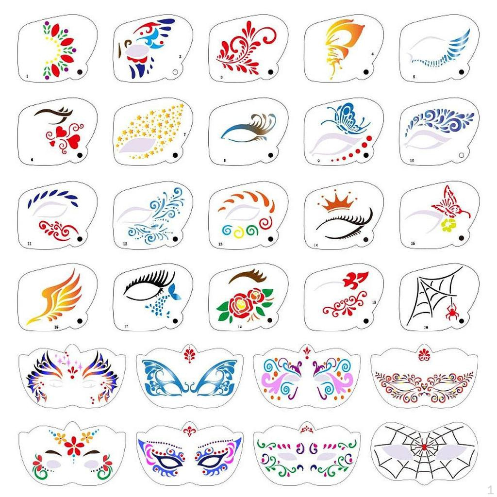 Carnival Face Stencils Eye Painting Templates For Children Adults in Free Face Painting Stencils Printable