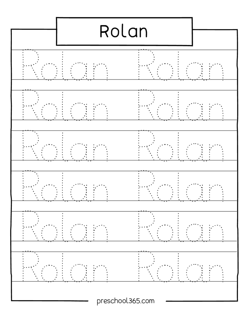 Carson Sadie Levi Rolan Madelyn Name Tracing Sheet within Free Printable Traceable Name Worksheets