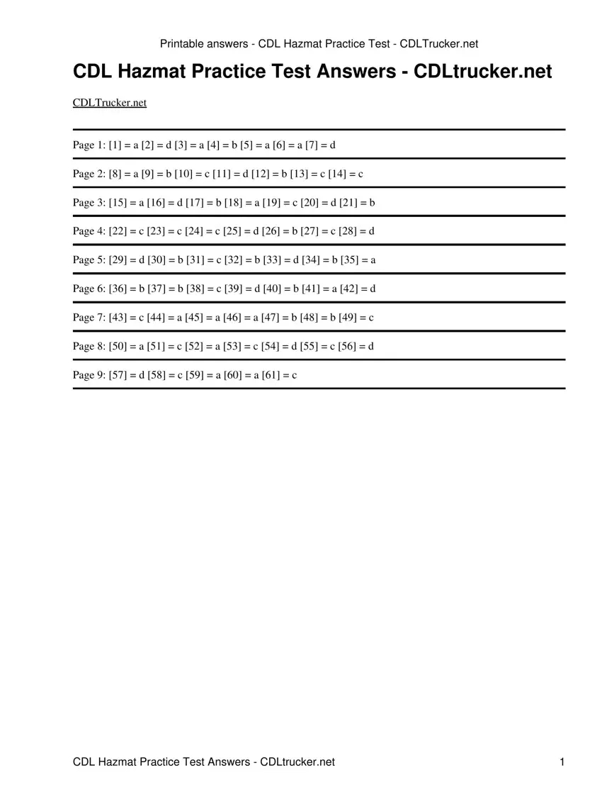 Cdl Hazmat Test ≡ Fill Out Printable Pdf Forms Online within Free Cdl Test Questions And Answers Printable