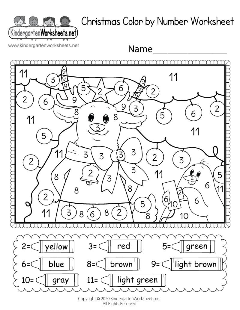 Christmas Colornumber Worksheet - Free Printable, Digital, & Pdf intended for Free Printable Holiday Worksheets