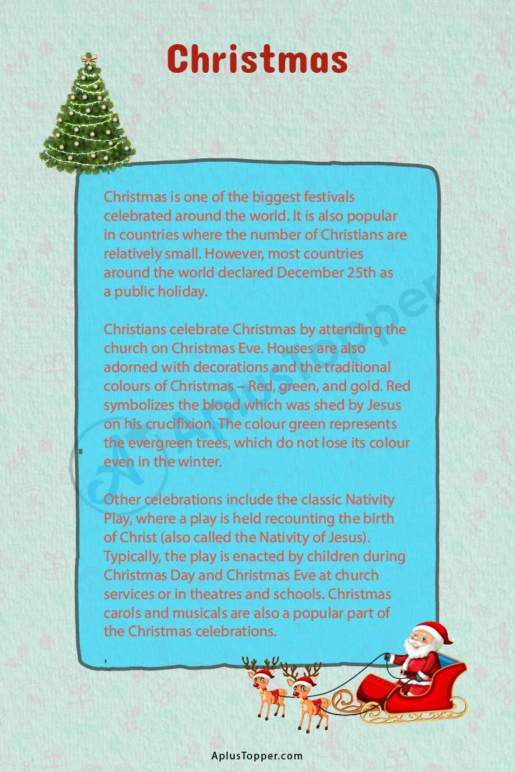 Christmas Essay | Short Essay On Christmas For Students And with Christmas Speech For Kids Printable
