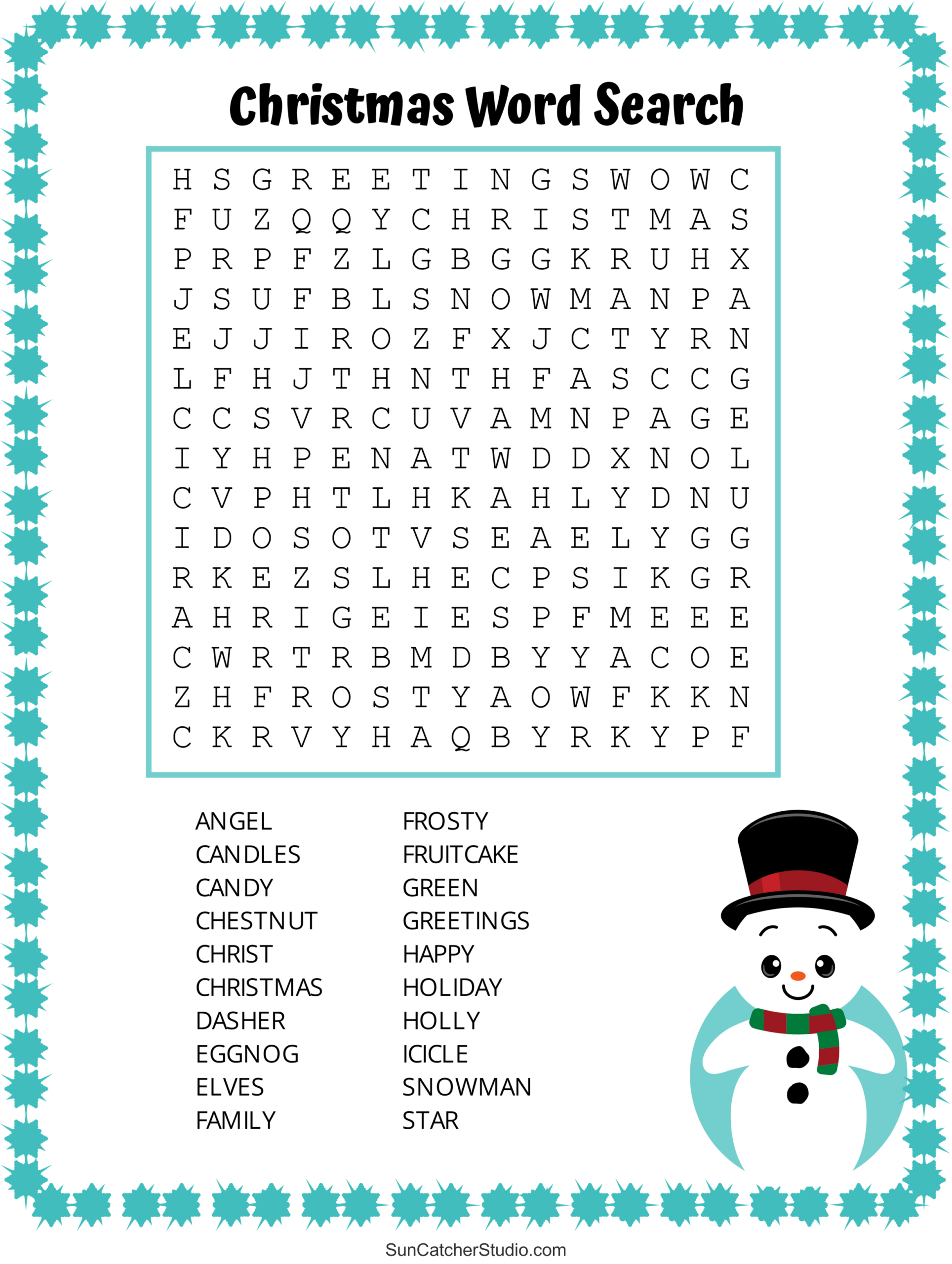 Christmas Word Search (Free Printable Pdf Puzzles) – Free with Free Printable Christmas Find a Word