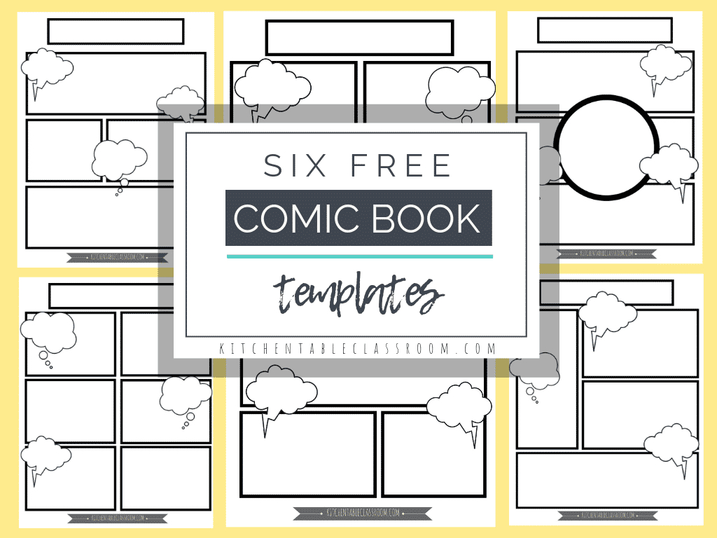 Comic Book Templates - Free Printable Pages - The Kitchen Table inside Blank Comic Book Pages Printable