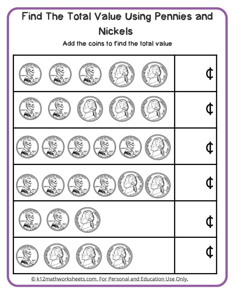 Counting Money Worksheets throughout Free Printable Counting Money Worksheets