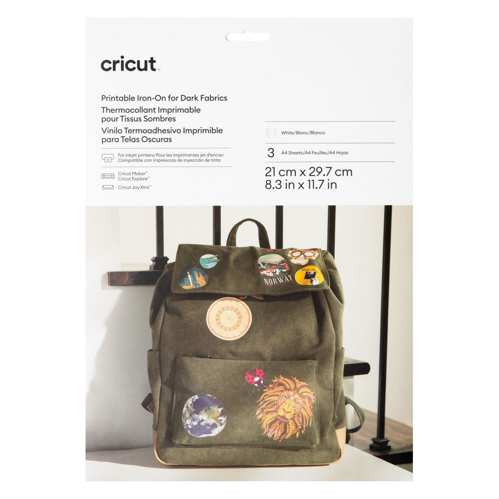 Cricut • Printable Iron-On For Dark Fabrics A4 3Pcs throughout Cricut Printable Iron On For Dark Fabrics