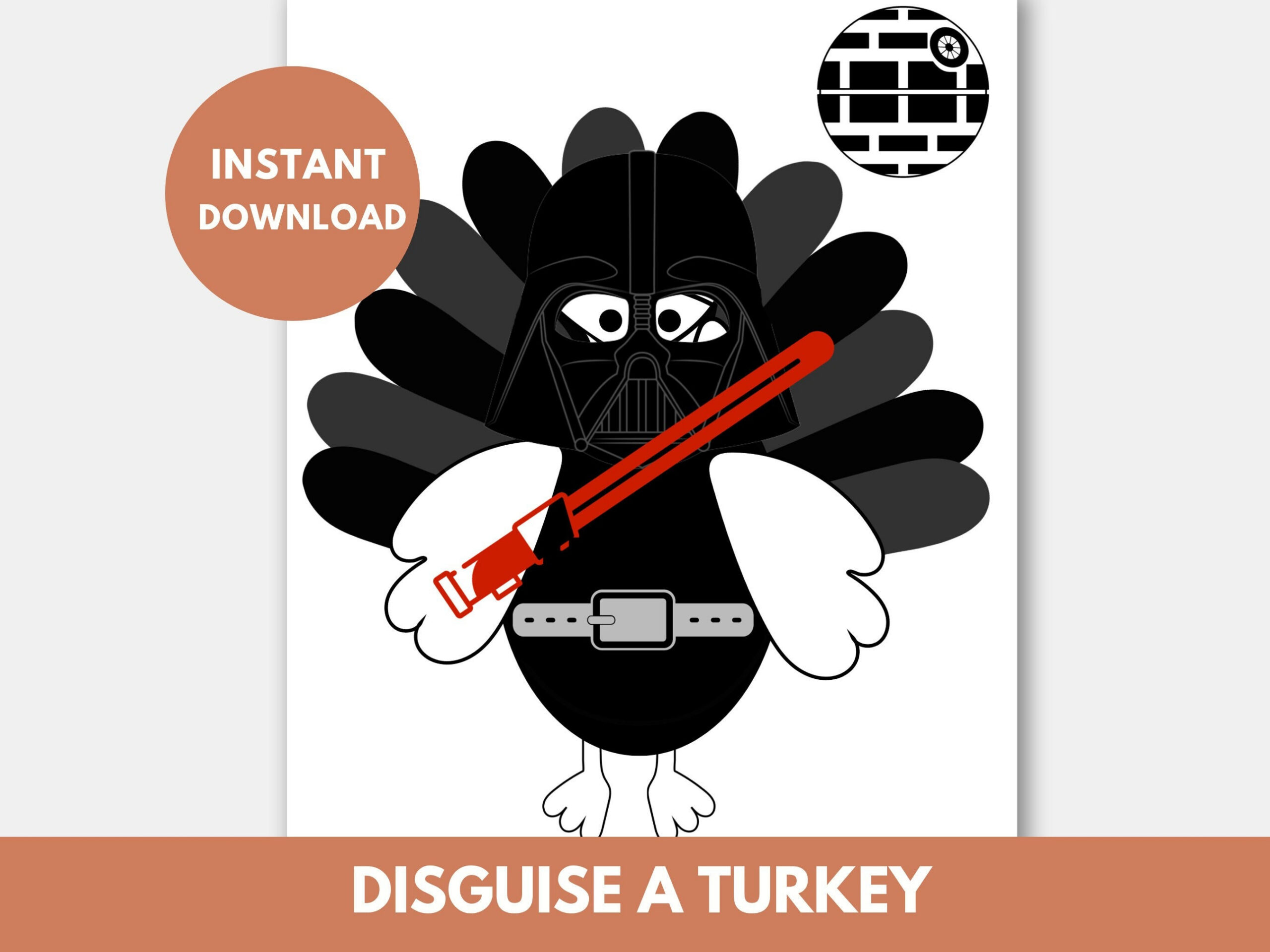Darth Vader Turkey Disguise Template Printable | Disguise A Turkey within Darth Vader Turkey Disguise Template Printable
