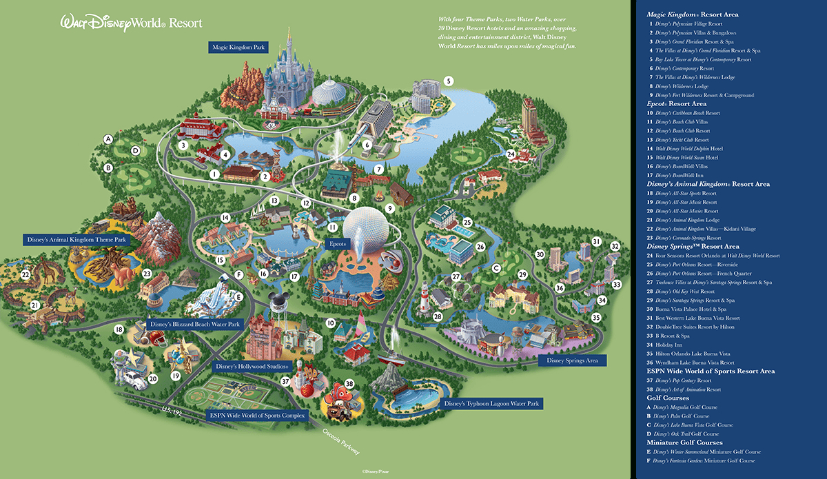 Disney World Maps - With Magic Kingdom Map for Walt Disney World Resort Map Printable