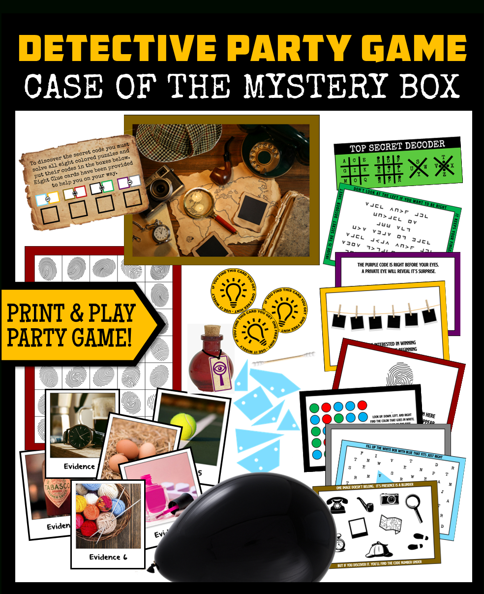 Diy Detective Mystery Party Game - Ages 10-16 - Print & Play! within Free Printable Murder Mystery Game Download