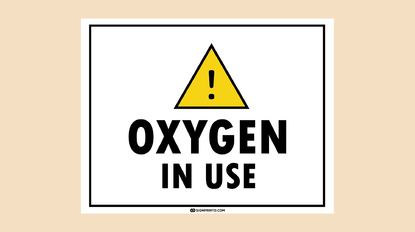 Download Oxygen In Use Sign Printable Pdf intended for Oxygen In Use Printable Sign