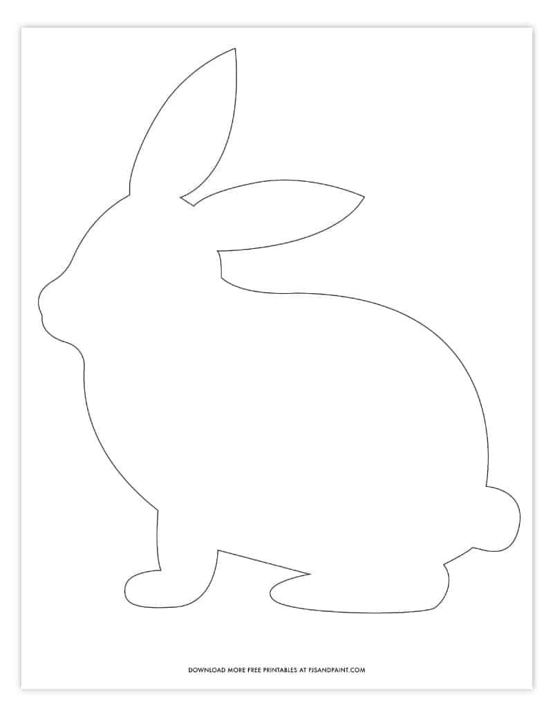 Easter Bunny Template - Free Printable Bunny Pattern - Pjs And Paint intended for Easter Bunny Printable Bunny Template