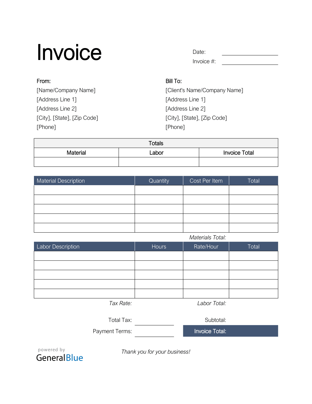 Easy-To-Use Free Printable Invoice Templates | Monday Blog intended for Free Printable Invoice Template