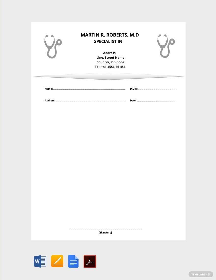 Editable Prescription Templates In Word To Download in Editable Printable Prescription Pad Template