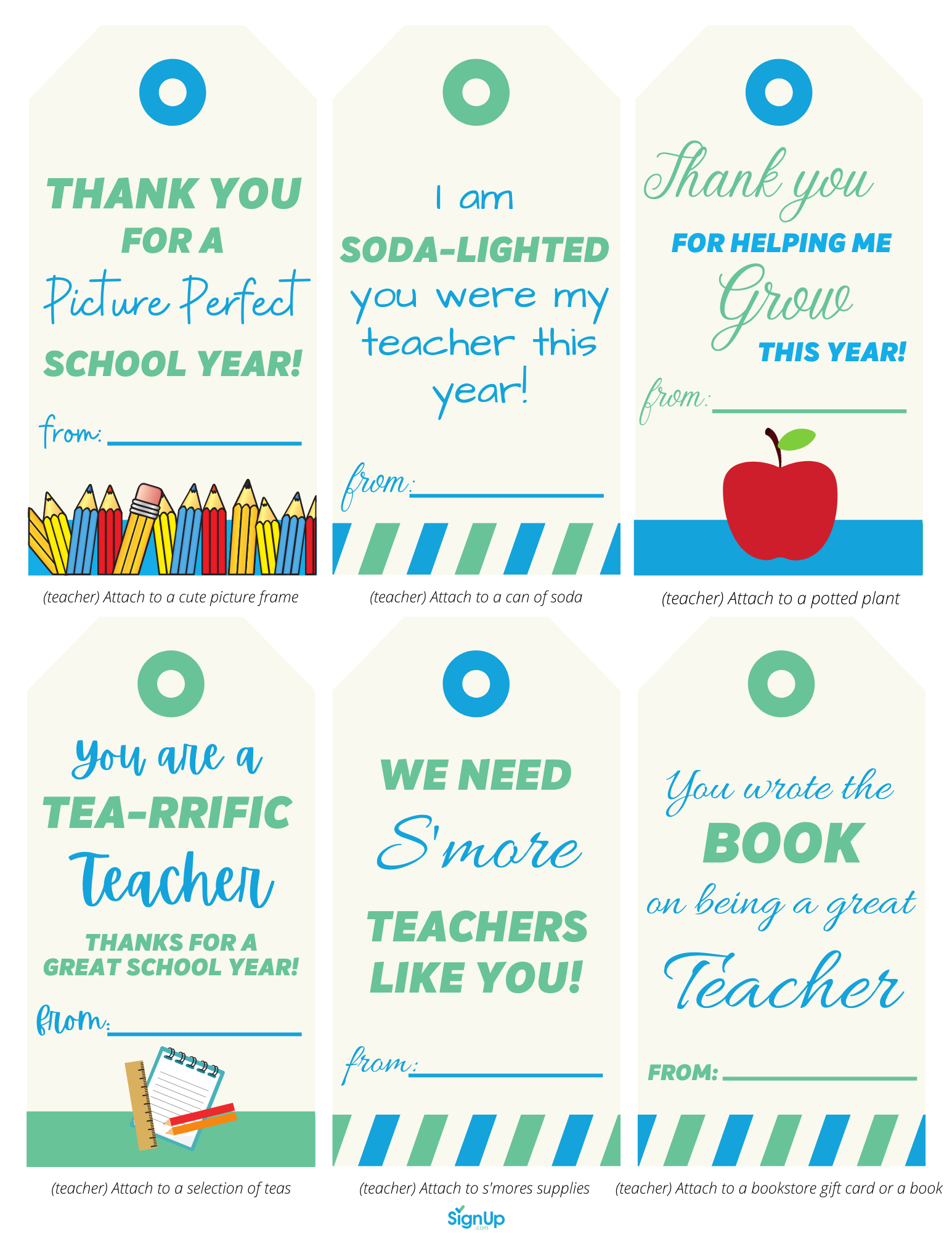 End Of Year Printable Thank You Notes | Signup in Printable Teacher Thank You Note
