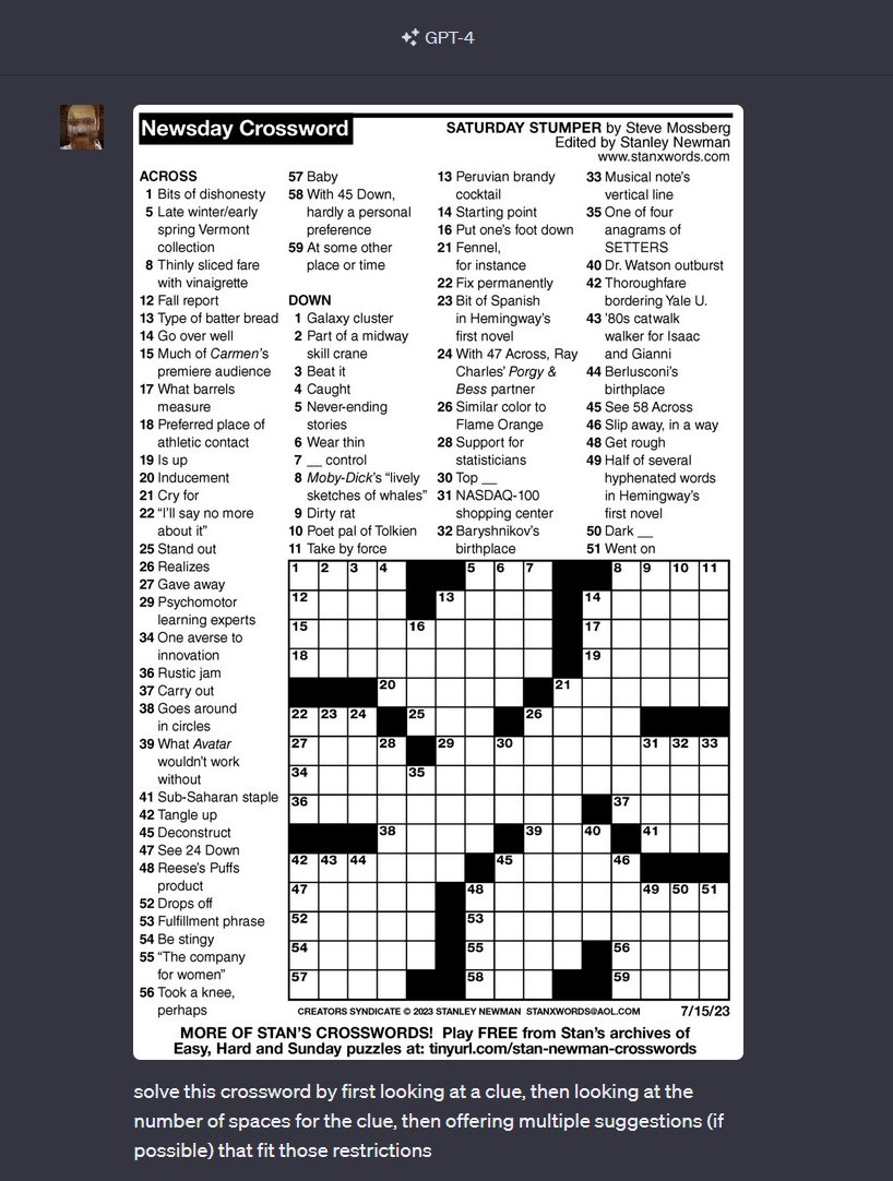 Ethan Mollick On X pertaining to Newsday Sunday Crossword Printable