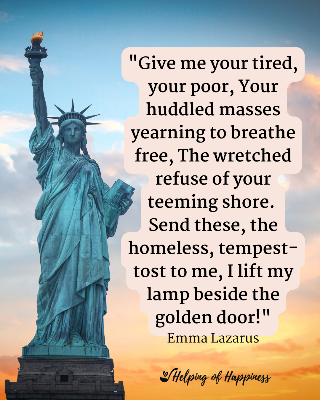 Fabulous 4Th Of July: Printables, Recipes & Patriotic Travel inside Statue Of Liberty Poem Printable
