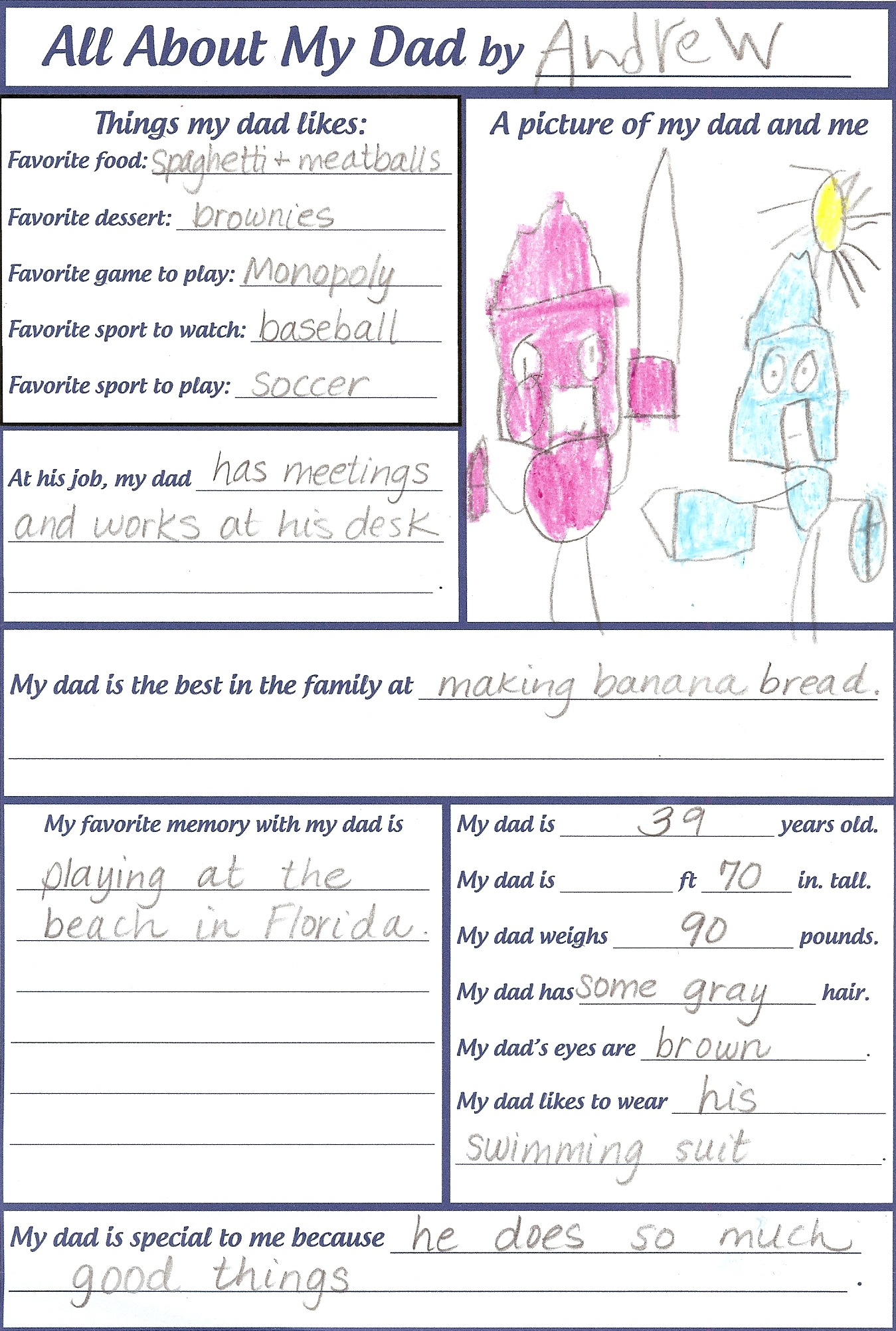 Father'S Day Printable | Big D & Me within Free Printable Father's Day Questionnaire