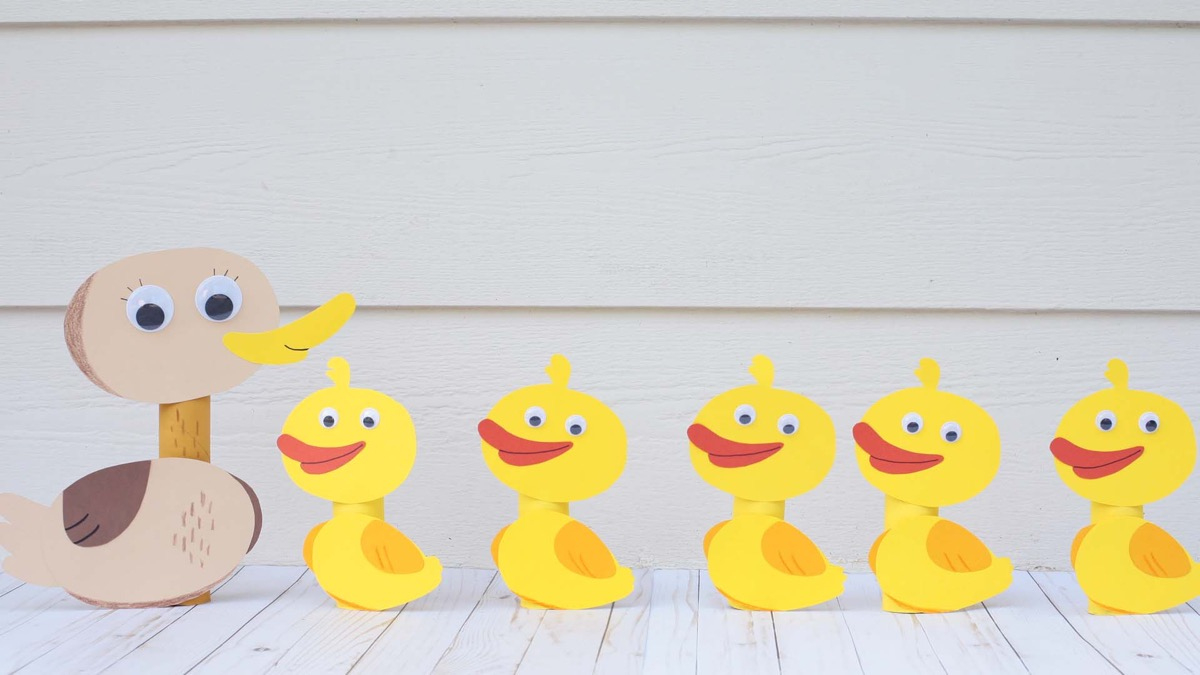 Five Little Ducks & Mother Duck Craft - Super Simple for Printable 5 Little Ducks Clipart