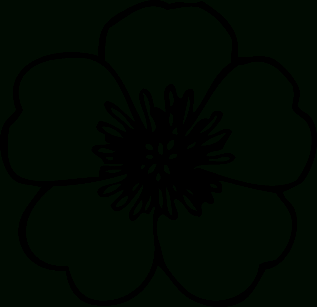 Flower Black White Line | Clipart Panda - Free Clipart Images regarding Printable Flower Clipart Black And White