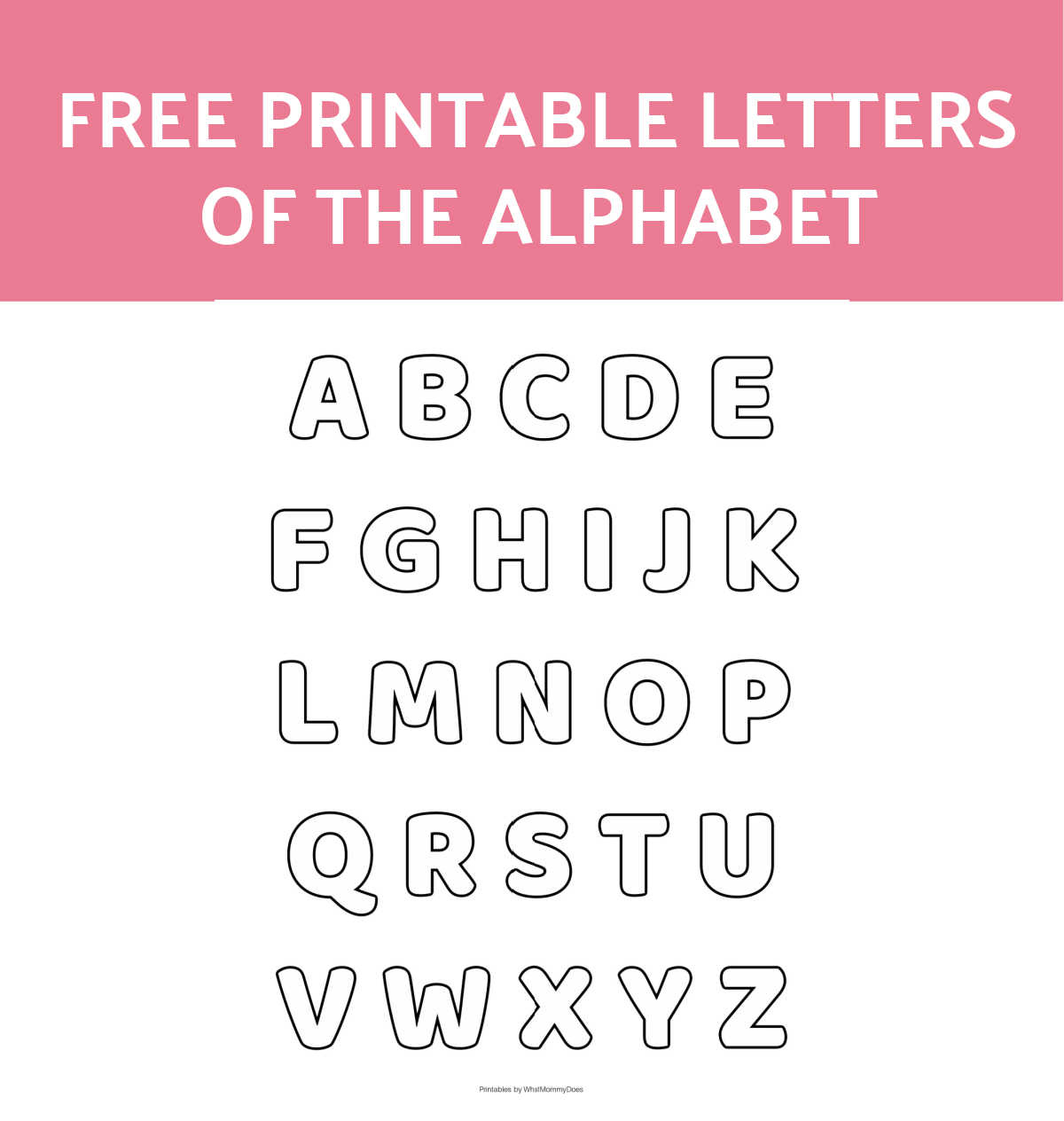 Free Alphabet Printables – Letters, Worksheets, Stencils & Abc pertaining to 7 Inch Letter Stencils Printable